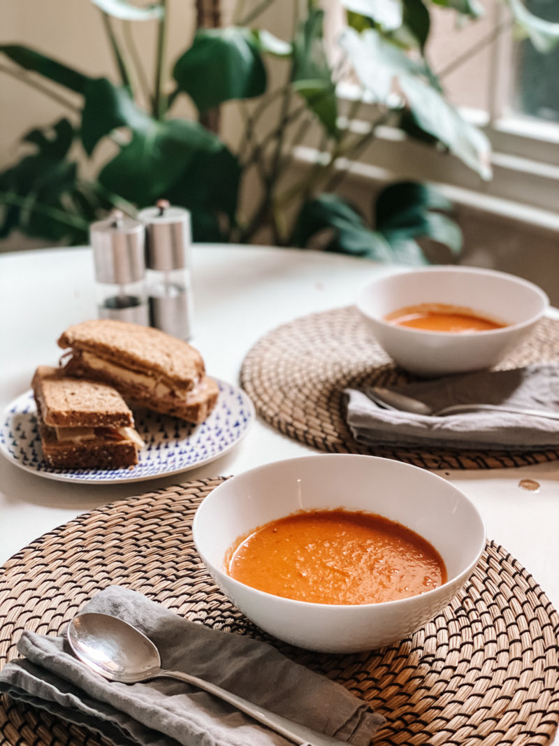 ROASTED RED PEPPER, TOMATO AND GARLIC SOUP