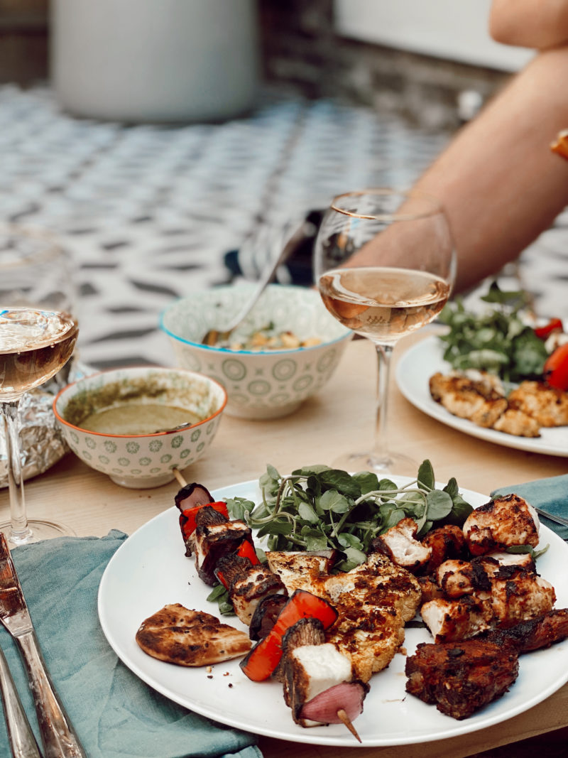 INDIAN INSPIRED BBQ // CHICKEN KEBABS WITH PANEER, MANGO SALSA & CAULIFLOWER STEAKS