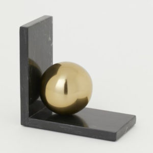 H&M Black And Gold Marble Bookend